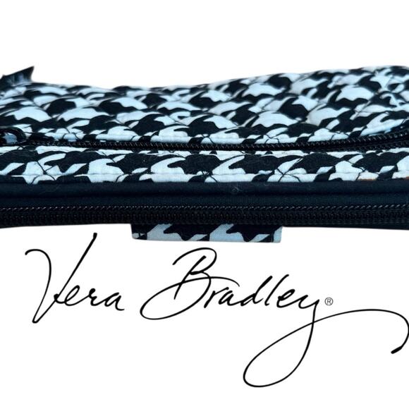 Vera Bradley Midnight Houndstooth Turn Lock Wallet EXCELLENT! - Picture 4 of 6